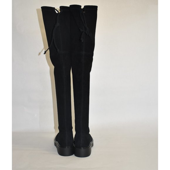 Stuart Weitzman Mara Over the Knee Platform Boot Black Suede Size 12 B - Picture 7 of 10